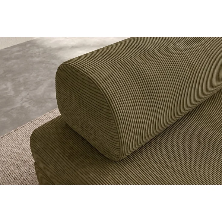 2-Sitzer-Schlafsofa aus grünem Cord – Bild 2