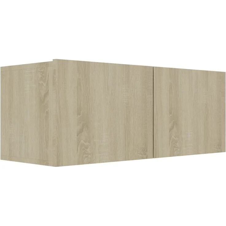 4-tlg. TV-Schrank, TV Board Sonoma-Eiche Holzwerkstoff – Bild 3