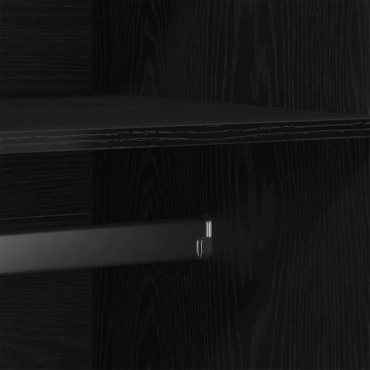 vidaXL Kleiderschrank mit Tür Schwarz Eichen-Optik 90 x 52 x 200 cm 862436 – Bild 9
