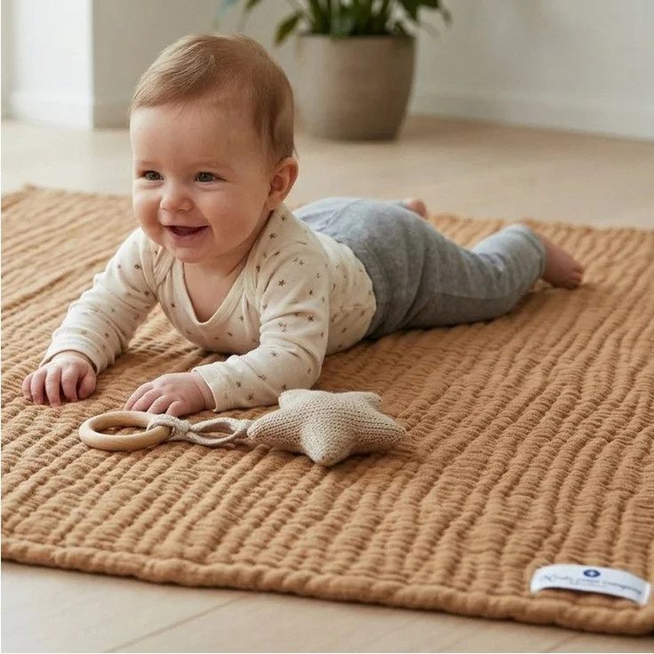 Babydecke Babydecke Musselin Kuscheldecke Puckdecke Baby & Neugeborene, Nordic Coast Company, Sommerdecke, Puck-u. Stilltuch, Einschlagdecke, Baumwolle atmungsaktiv – Bild 4