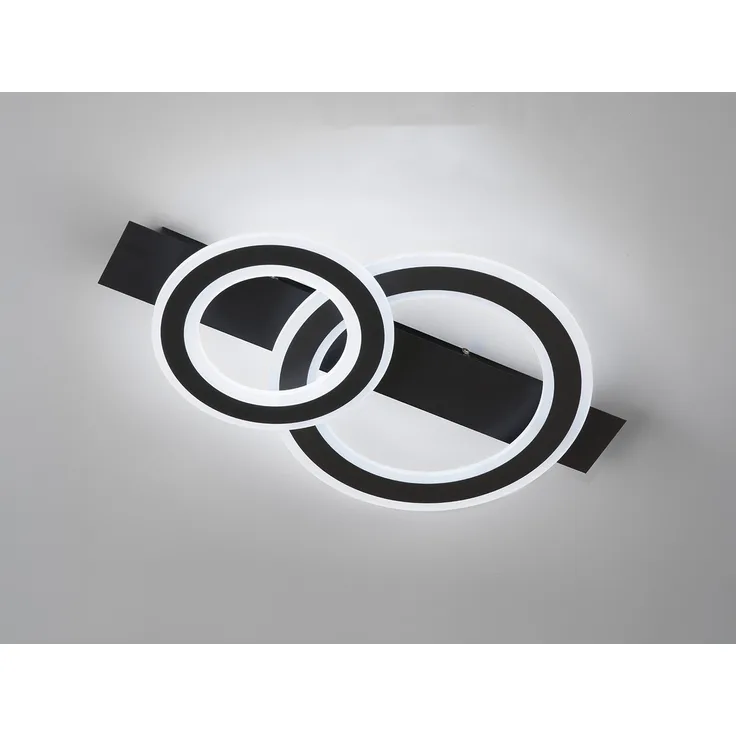 Fischer & Honsel 21432 LED Deckenleuchte Circle sandschwarz CCT 61cm