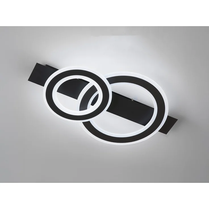 Fischer & Honsel 21432 LED Deckenleuchte Circle sandschwarz CCT 61cm – Bild 1