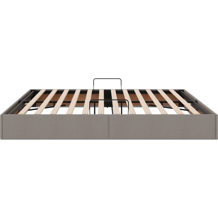 vidaXL Ottoman Bettgestell mit Speicher Taupe 200 x 200 cm Stoff 3442847 – Bild 8