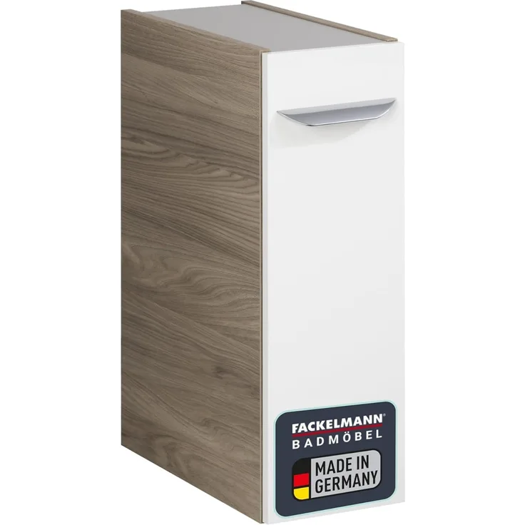 Fackelmann LUXOR Unterschrank mit Apothekerauszug 20 cm, Braun hell/Weiß