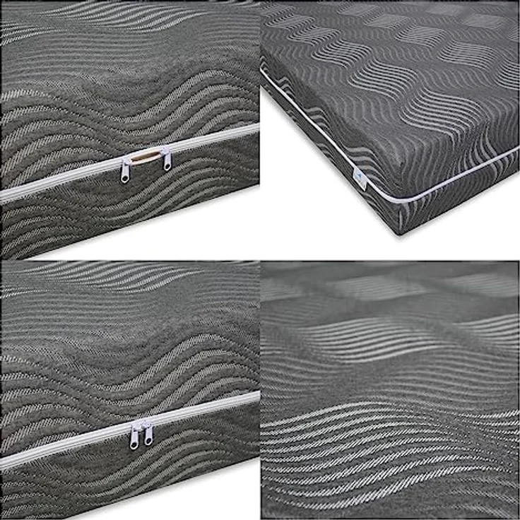 Matratzenersatzbezug Viscose mit Reißverschluss - Ersatz Bezug, TULENA, Größe 80x200, 20-22cm Hoch, Viskose Anthrazit, Öko-Tex zertifiziert – Bild 8