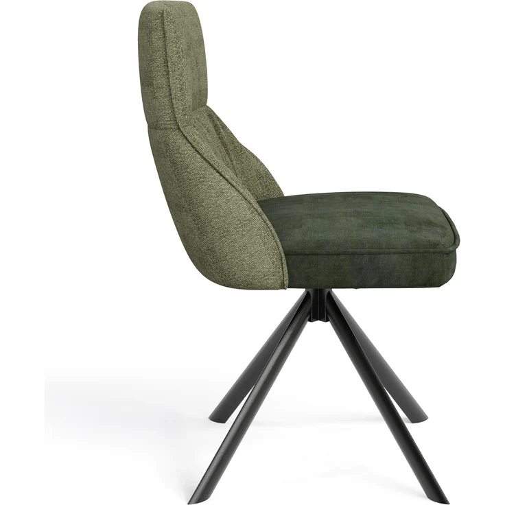 Stuhl >CALIFORNIA< 2er-Set in grün aus Webstoff/Velvet 50x89x56 cm (BxHxT) – Bild 5