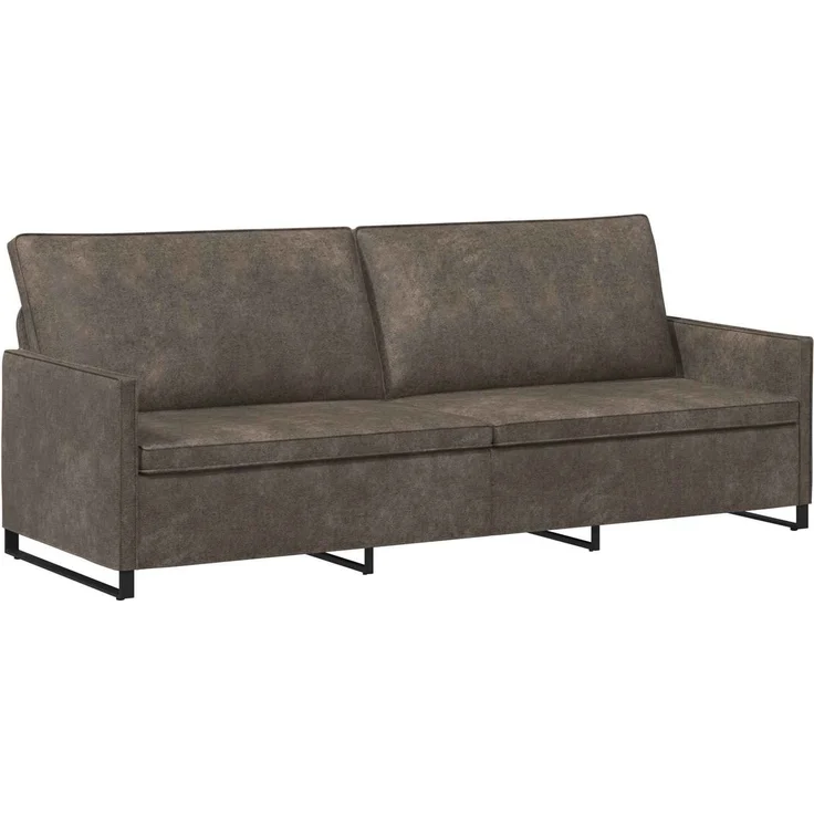 vidaXL 3-Sitzer Sofa Dunkelgrau 220 x 81 x 82 cm Kunstwildleder 42041005 – Bild 1