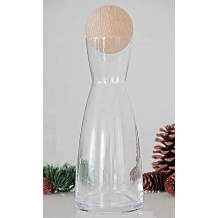 Heubergshop Wasserkaraffe, 1 Liter Karaffe mit Zirbenkugel - Zirbenholz, Zirbe (Zirbenkaraffe-1L) – Bild 3