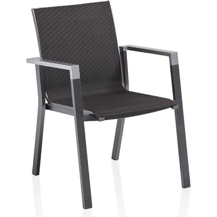 Kettler Stapelsessel Rasmus Alu anthrazit/charcoal Stapelstuhl 62 x 60 x 85 cm