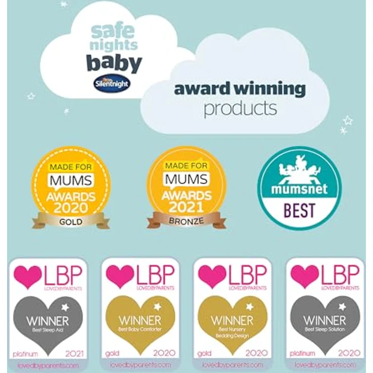 Silentnight Safe Nights Bettbezug Set, grau Sterne – Bild 8