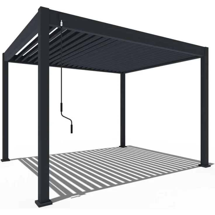 Weide 'Classic' Pergola, freistehend, Aluminium / Stahl anthrazit, 300 x 360 x 250