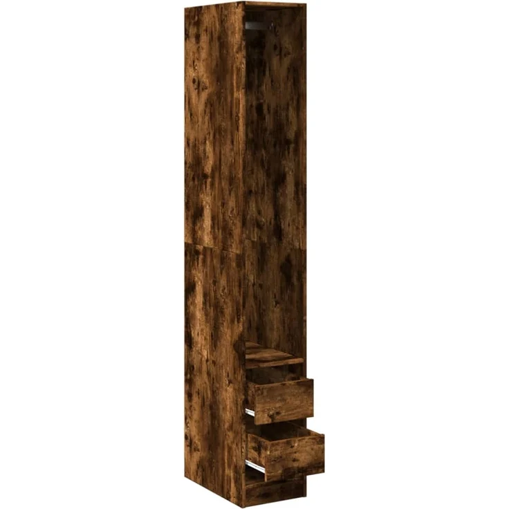 vidaXL Kleiderschrank Räuchereiche 30x50x200 cm Holzwerkstoff 3307742 – Bild 5
