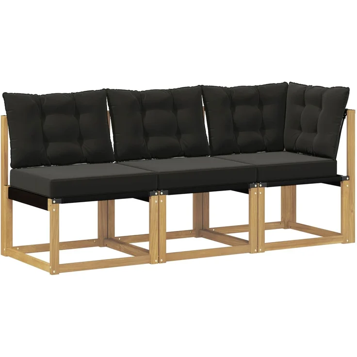 vidaXL Outdoor Mittel- und Ecksofa 3 stk. 3-Sitzer 901623 – Bild 2