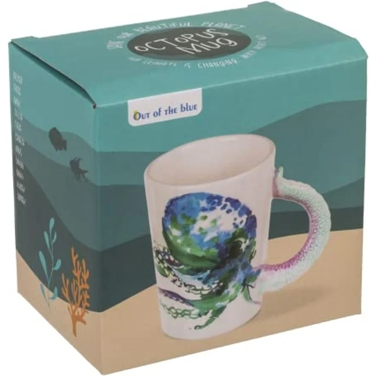 Tasse ca. 300 ml im 3D Design Meereswelt mit verschiedenen Motiven Kaffeetasse Oktopus – Bild 3