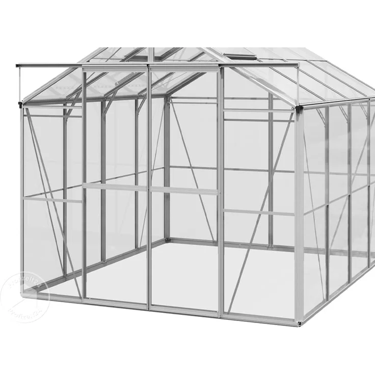 GFP Gewächshaus Jade 4 Glasgewächshaus 222x259 cm | Aluminium-Rahmen, 4 mm Sicherheitsglas – Bild 2