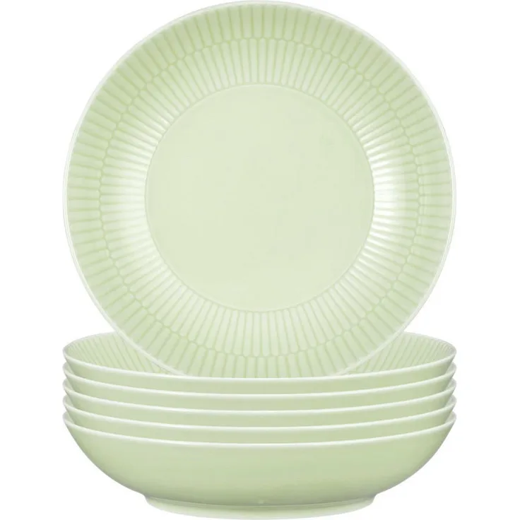 Seltmann Weiden Amina Suppenteller, rund, 21,2 cm, grün, 6er Set, spülmaschinen- und mikrowellengeeignet