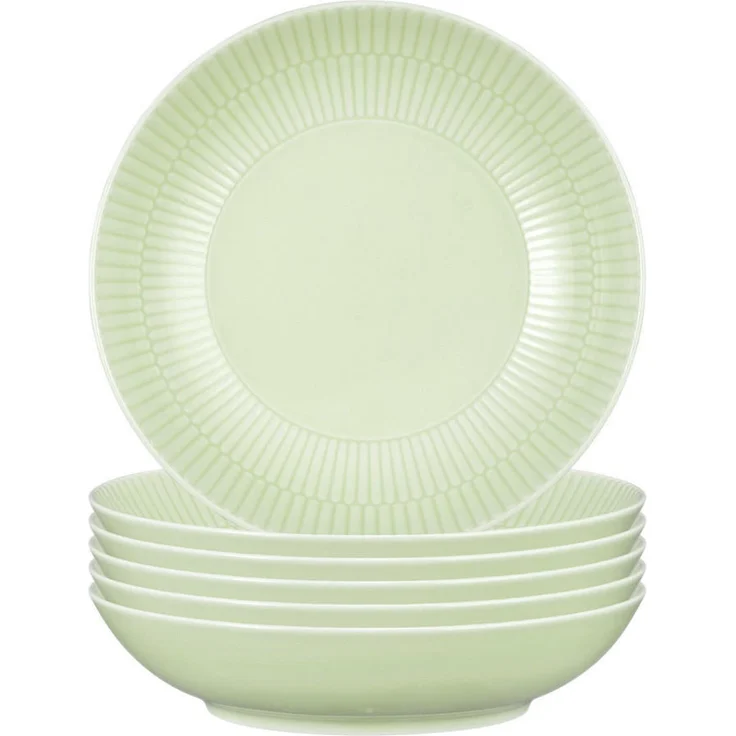 Seltmann Weiden Amina Suppenteller, rund, 21,2 cm, grün, 6er Set, spülmaschinen- und mikrowellengeeignet