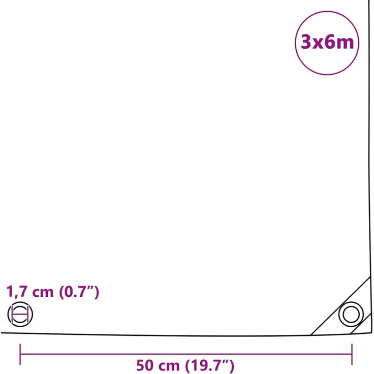 vidaXL Abdeckplane 650 g/m² 3x6 m 151353 – Bild 6