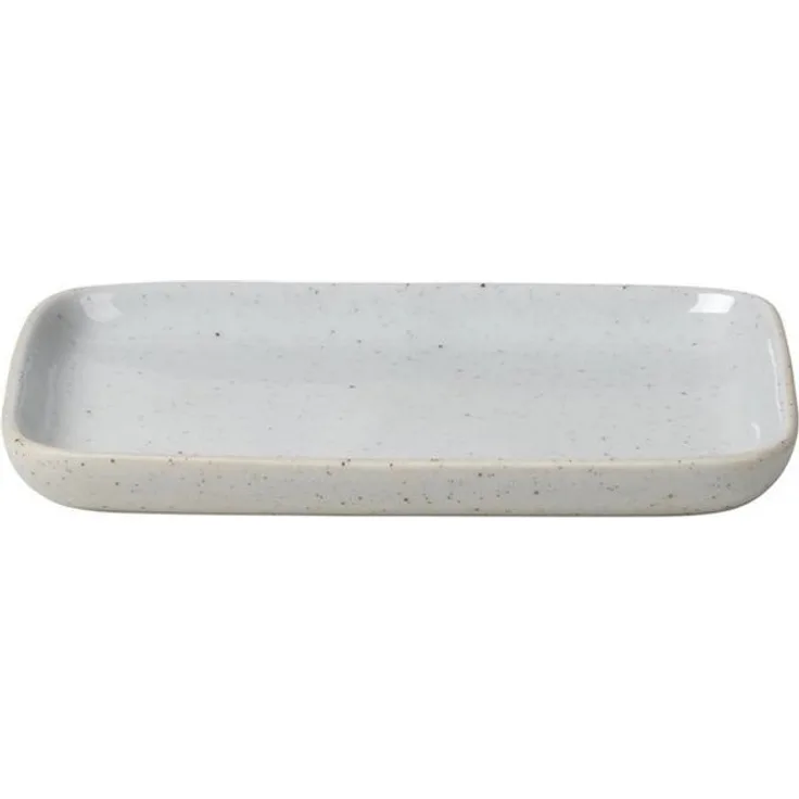 Blomus Snack Teller SABLO medium, Speiseteller, Keramik, grau, 10x13. 5 cm, 64110