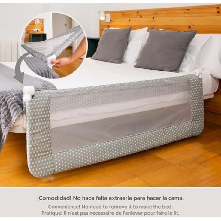 Interbaby Fallschutzgeländer für Kinderbetten, 150 cm, Starry Night, 3000 g, AZBR006 – Bild 7