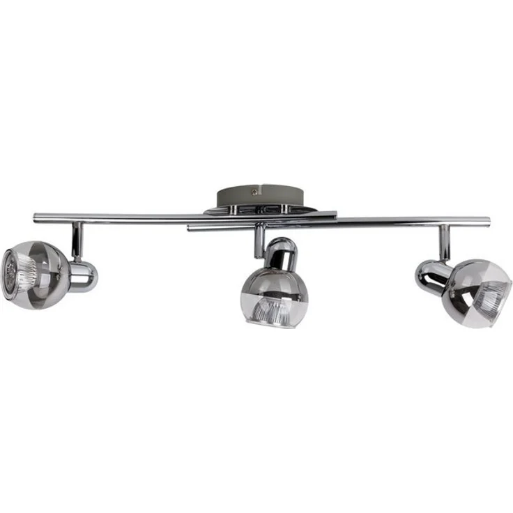 näve Deckenspots Boccia, LED wechselbar, Warmweiß, 1flg. incl. LED GU10 6W, chrom, Glasschirm, verstellbarer Spot, D:14cm – Bild 4