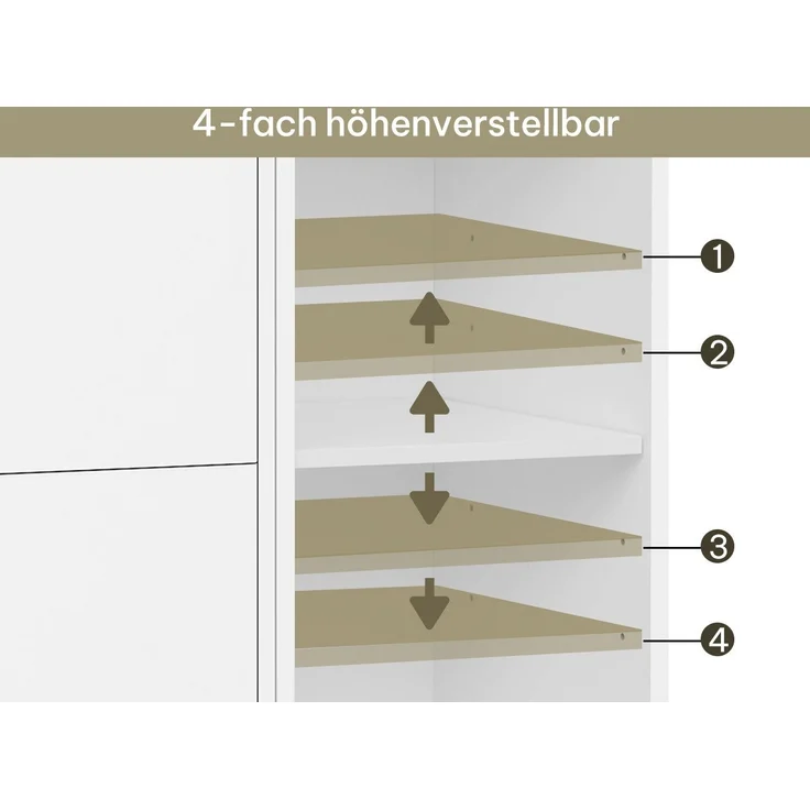 EUGAD Waschbeckenunterschrank (1-St) mit 2 Schubladen, Seitenschrank, freistehend, weiß, 90x60x30 cm – Bild 3