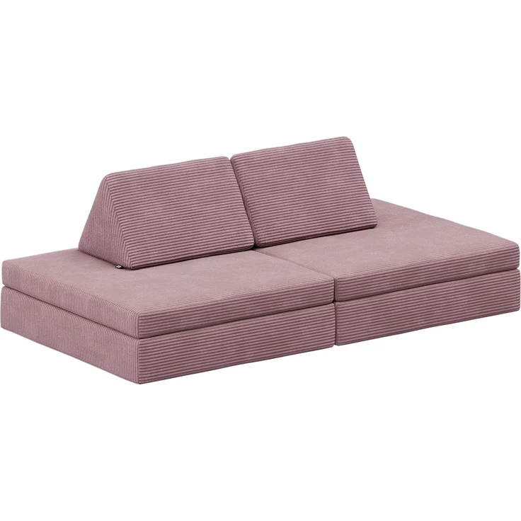 Bellabino 'Nile' Spielsofa, 4-tlg, Cord, pink, faltbare Kindercouch, abnehmbarer & waschbarer Bezug, Kindersofa aus Schaumstoff – Bild 11