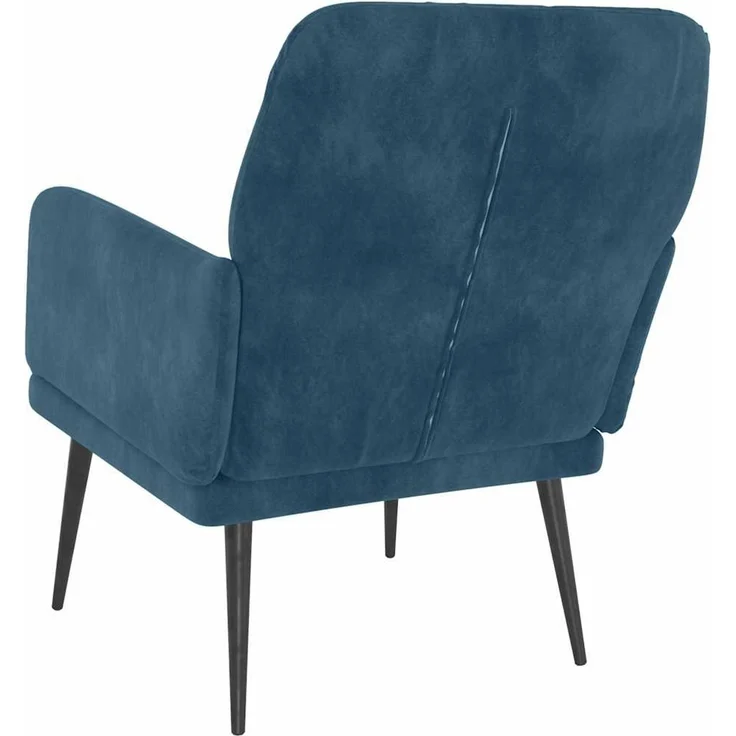 Sessel wohnzimmer, Relaxsessel Blau 62x79x79 cm Samt – Bild 4