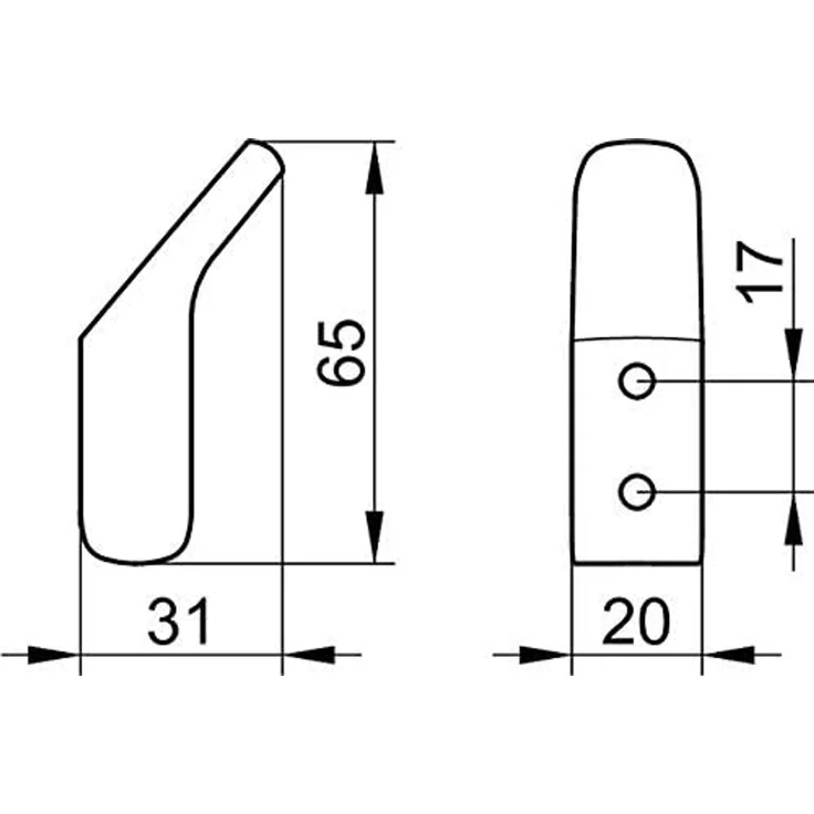 Keuco Handtuchhaken Moll, (1-St), aus Metall, hochglanz-verchromt, rund, für Badezimmer, Wandhaken – Bild 6