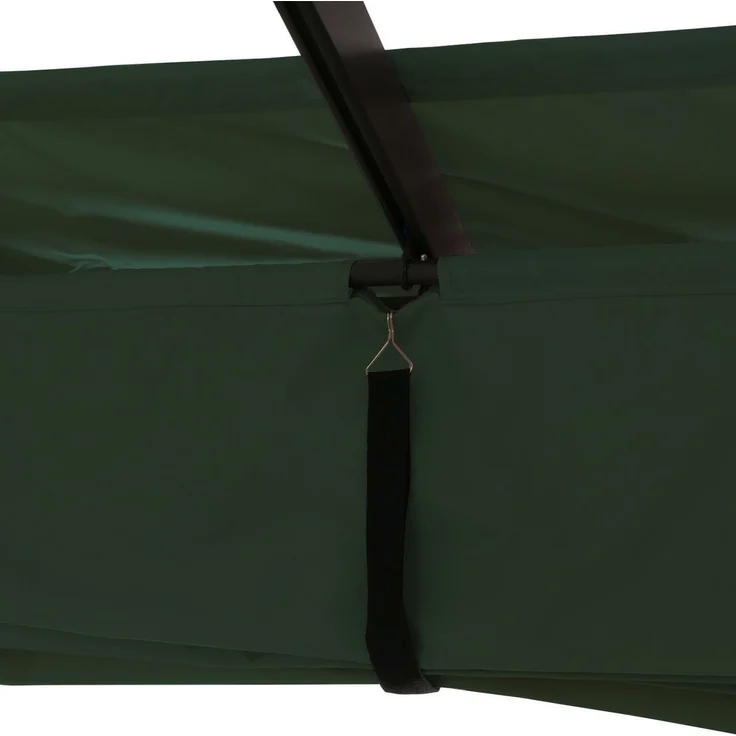 Mendler 'HWC-N93' Pergola, stabiles 8cm-Gestell mit Schiebedach UV50+ 3x3 m, Aluminium, Grün – Bild 4