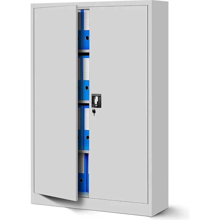 Aktenschrank Büroschrank Stahlschrank grau 140 x 90 x 40