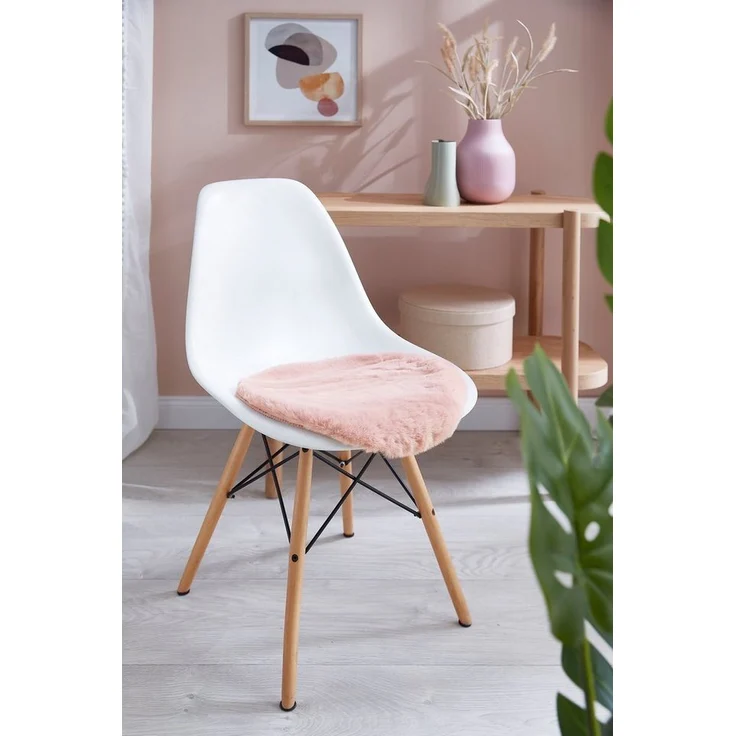 LUXOR living Stuhlkissen Sitzauflage Novara, Kunstfell, rund oder eckig, sehr weich, auch als 4er Set bestellbar – Bild 5