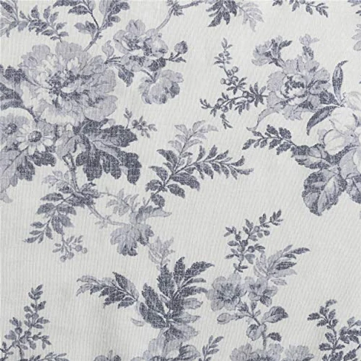 Laura Ashley Home - Volant aus Baumwolle, stilvolle und leichte Fensterdekoration für Heimdekoration (Annalise Floral Grey, 127x63,5 cm) – Bild 4
