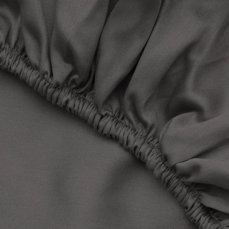 L'essentiel Maison 'Anthracite' Ranforce Spannbettlaken Double XL (FR) (IT) (ES) (DE), Anthrazit, 200+30 x 140 cm – Bild 3