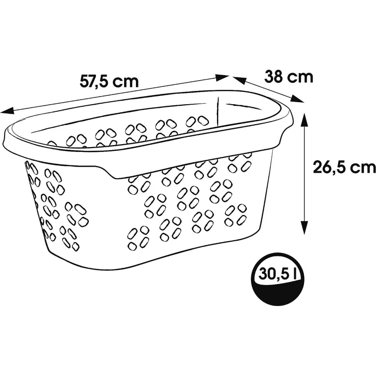 keeeper Wäschekorb anton Breite: 575 mm nordic-pink ergonomische Form Fassungsvermögen: 30 5 Liter Material: - 1 Stück (1009358100000) – Bild 2