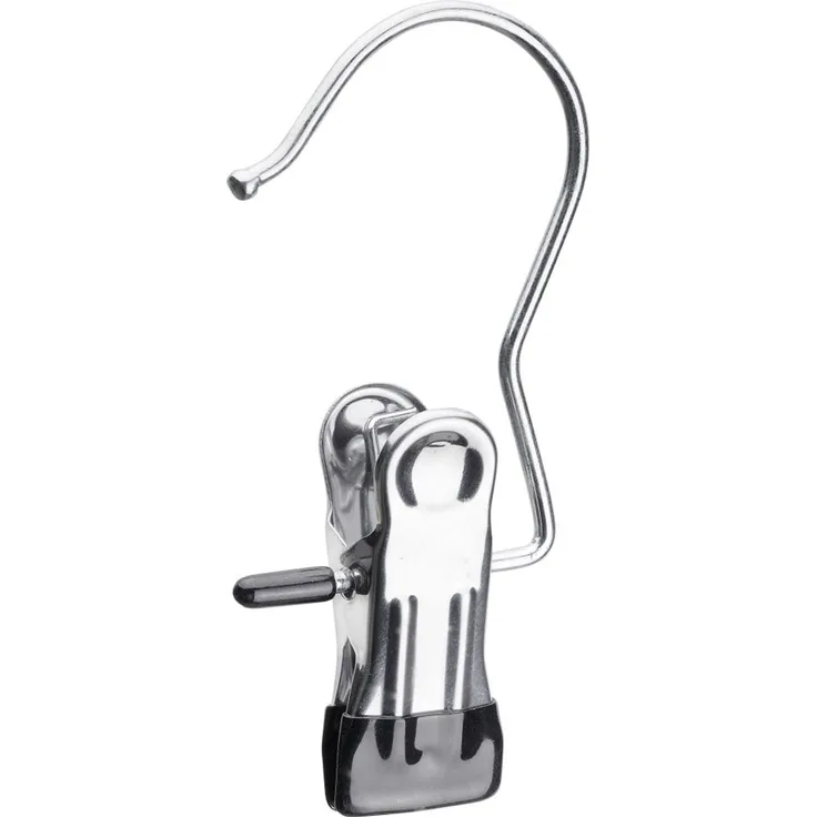 Hettich Kleiderhaken mit Klemme Stahl Ø 3,8 cm schwarz - 2 Stück