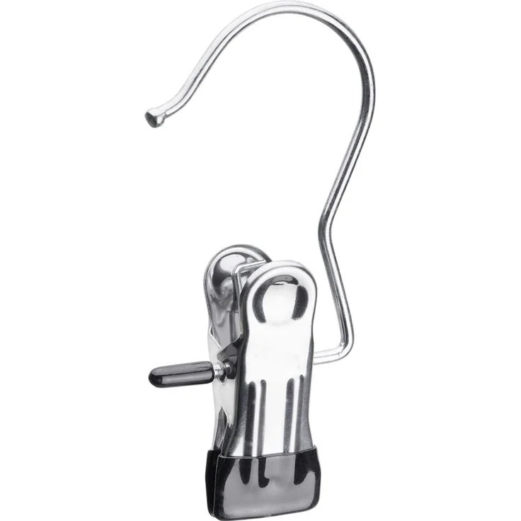 Hettich Kleiderhaken mit Klemme Stahl Ø 3,8 cm schwarz - 2 Stück