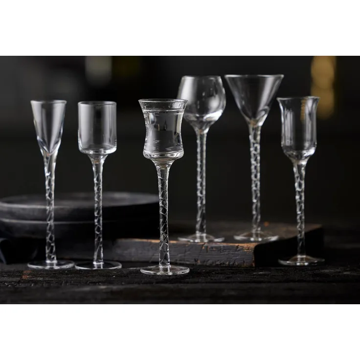 Lyngby Glas Schnapsglas Rom 6er Set, Stielgläser, Glas, Klar, 18 cm, 27585