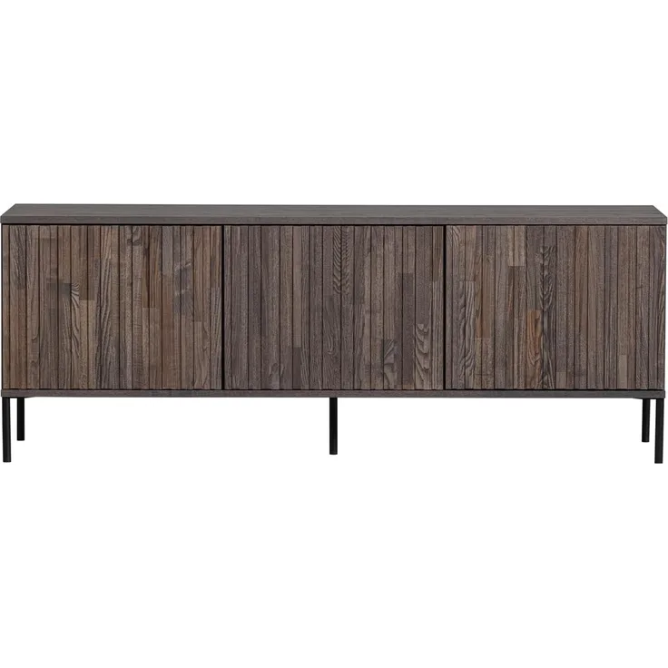 TV Board Gravure aus Eschenholz 150 cm, Espresso