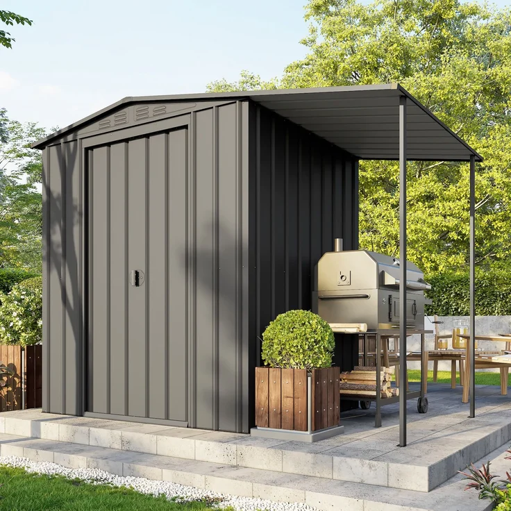 Globel Gerätehaus "Gartenmanager Dream" 65, anthrazit inkl. Schleppdach – Bild 1