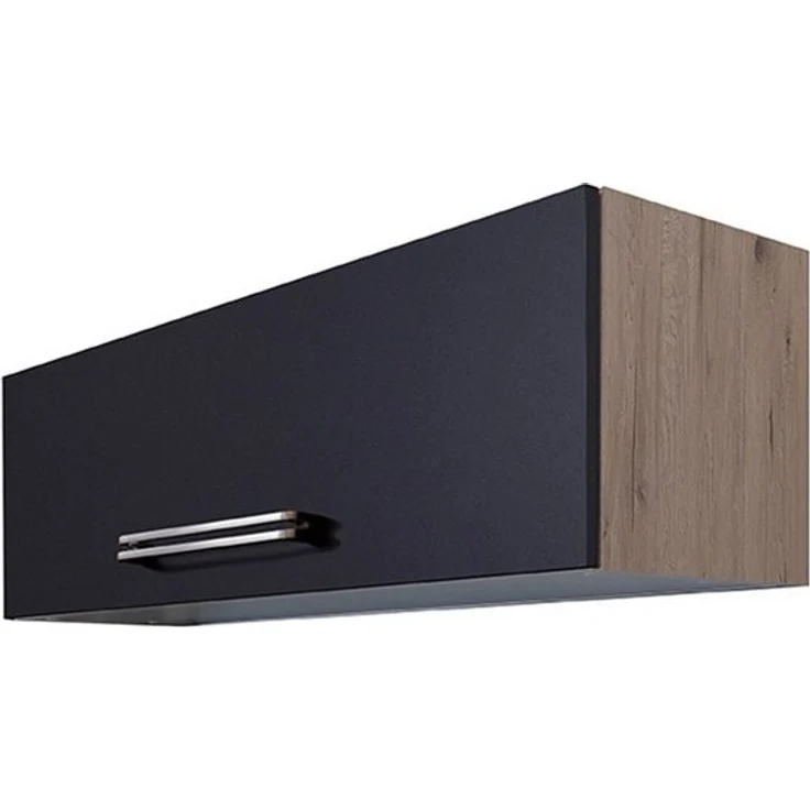 Flex-Well Kurzhängeschrank Kurzhängeschrank Küche - 100 cm breit - Anthrazit San Remo Eiche, mit – Bild 4