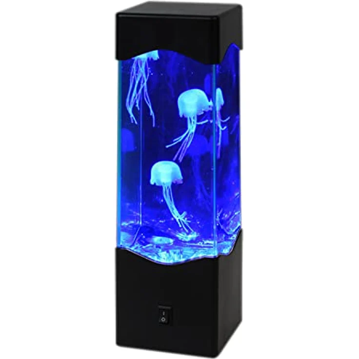 SATISFIRE LED Dekolicht Jellyfish Lampe Aquarium 3 schwebende Quallen Farbwechsel USB RGB, LED Classic, RGB (rot, grün, blau) – Bild 3