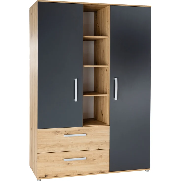 Arthur Berndt Jugendzimmer-Set »Alessio« 5-teilig, Liegefläche 120x200 cm, Anthrazit, Artisan Oak – Bild 3
