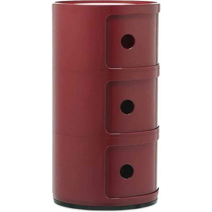 Kartell Container Componibili mit drei Fächern Bordeaux – Bild 2