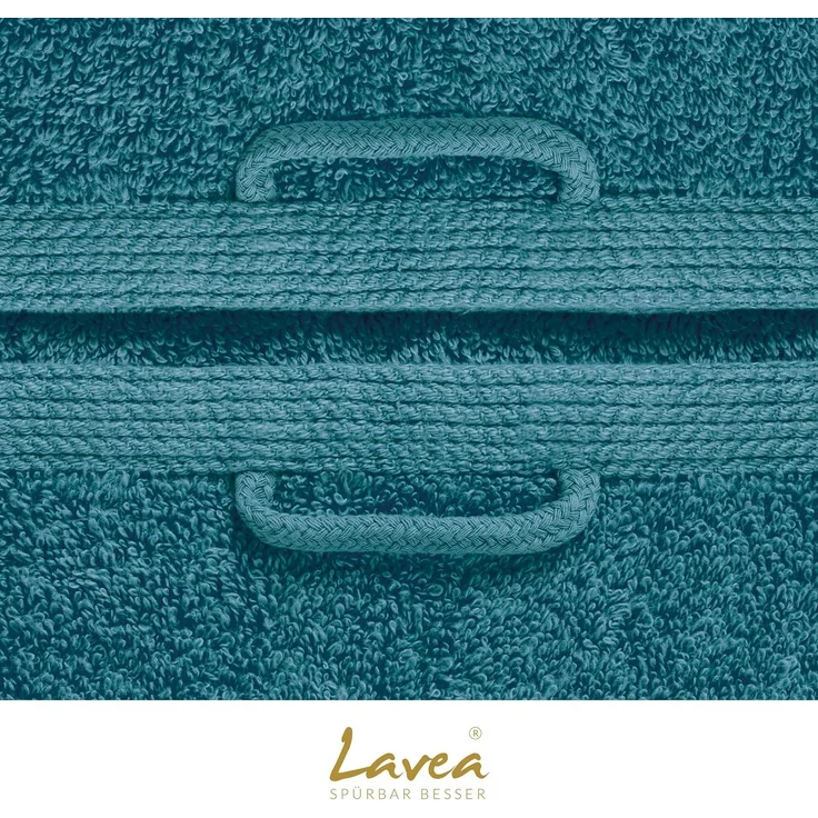 Lavea Waschhandschuh Bali, 16x22cm aus 100% Bio-Baumwolle, einzigartig weiche Waschhandschuhe mit Aufhänger (Set, 6-St), hochwertige und nachhaltige Premium Waschlappen - schonende Reinigung – Bild 8