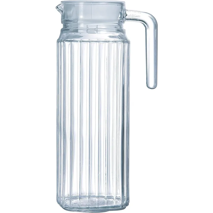 Luminarc ARC 70361 Quadro Krug, Kühlschrankkrug mit Deckel, 1. 1 Liter, Glas, transparent, 1 Stück