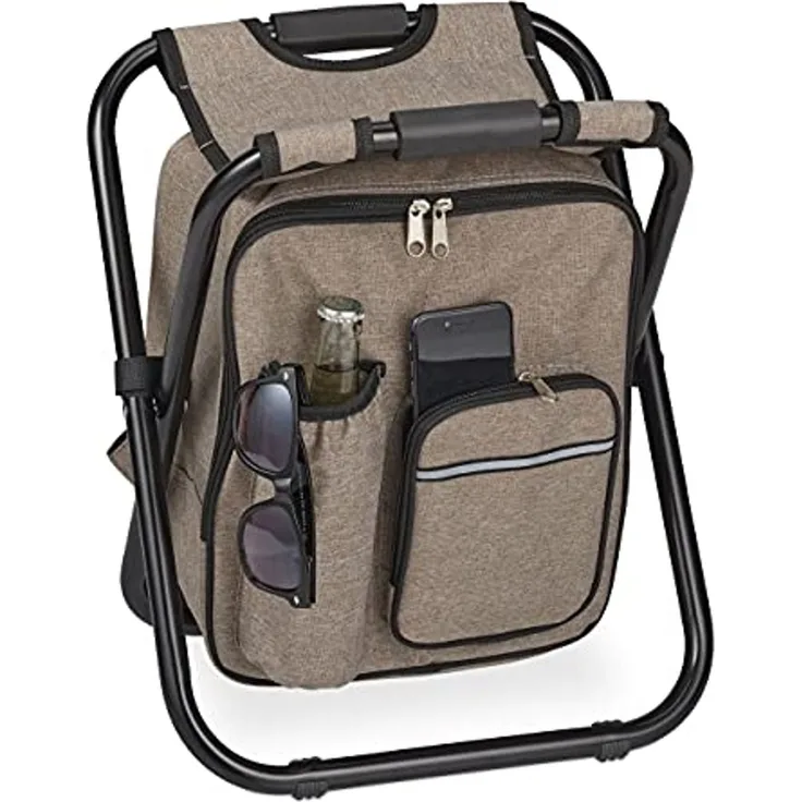 relaxdays Campinghocker Klappbarer Campinghocker mit Tasche