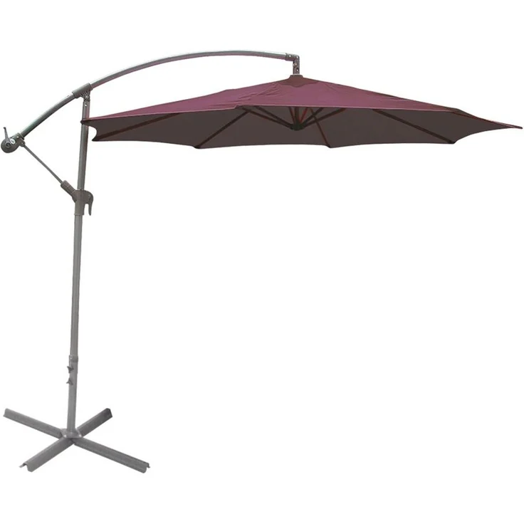 Deluxe-Ampelschirm Bordeaux Ø 3m Sonnenschirm Sonnenschutz Gartenschirm Schirm – Bild 3