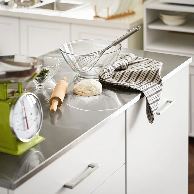 SoBuy FKW117-W Kücheninsel, MDF, Lackiert, Weiß, 120 x 90 x 56 cm – Bild 4