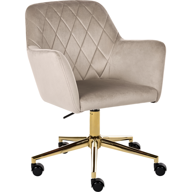 Schreibtischstuhl LELORIA Samtstoff Taupe – Bild 4